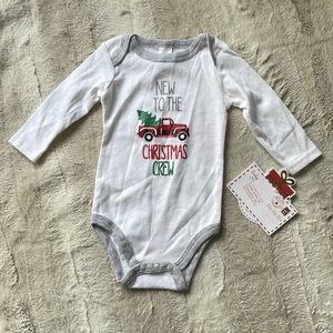 NWT Baby Kiss Christmas Onesie. 3-6 Months